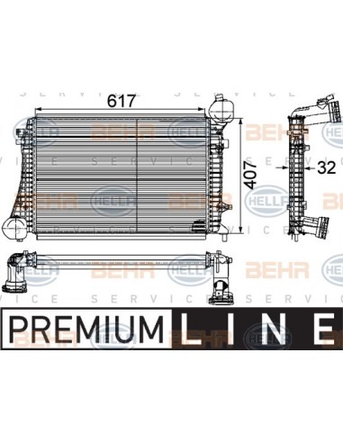 INTERCOOLER RADIADOR VOLKSWAGEN GOLF V (1K1) 8ML376746151