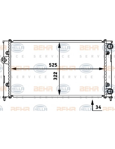 RADIADOR VOLKSWAGEN GOLF III 1992 VAG GOLF III / VENTO 1.8 8MK376713764