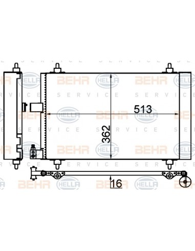 CONDENSADOR PEUGEOT 407 / CITROEN C5 2004 8FC351309331