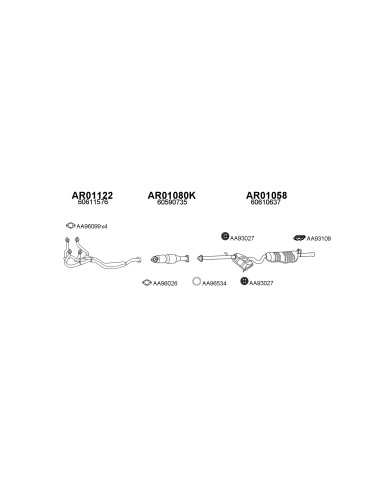 COMPATIBLE CON ALFA 146 KAT 1.4 1.6 94...