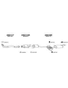 COMPATIBLE CON ALFA 155 1.8i 2.0i KAT 95 96 SILENC COMPLETO