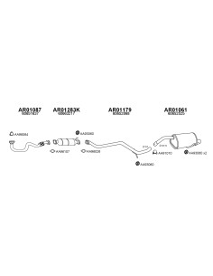 COMPATIBLE CON ALFA 156 1.9 2.4 JTD 97 TUBO COLECTOR