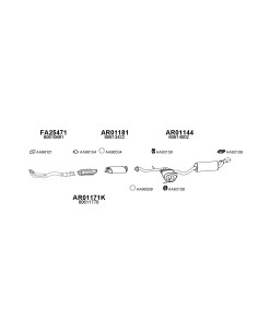 COMPATIBLE CON ALFA 155 2.0i 16V 95 SILENCIOSO TRASERO