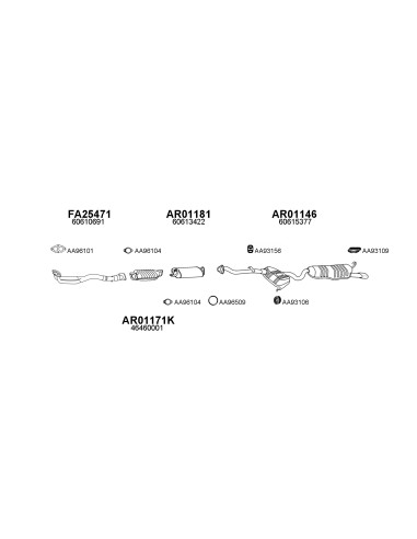 COMPATIBLE CON ALFA 145 146 2.0 9596 SILENCIOSO...