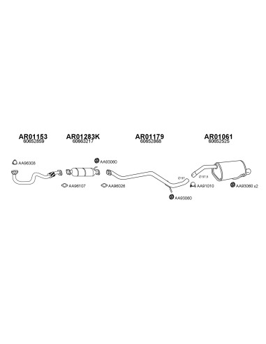 COMPATIBLE CON ALFA 156 1.9 2.4 JTD TUBO COLECTOR