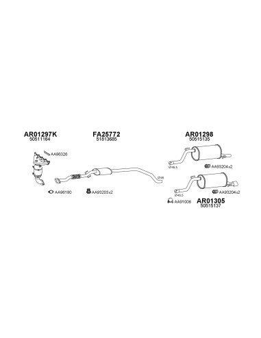 COMPATIBLE CON ALFA MITO 2008.08 KAT