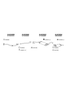 COMPATIBLE CON AUDI 80 86 SILENCIOSO FRONTAL 1.6 9