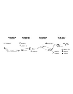 COMPATIBLE CON AUDI 100 1.8 9 2.0 82 SILENCIOSO FRONTAL