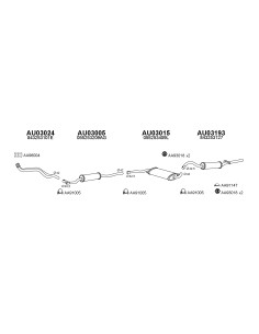 COMPATIBLE CON AUDI 80 1.3 6 SILENCIOSO FRONTAL