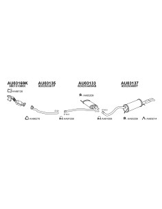 COMPATIBLE CON AUDI A4 TDi KAT AV 1 957 96 TUBO FRONTAL