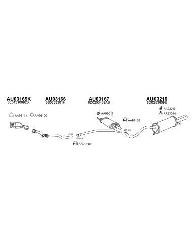 COMPATIBLE CON AUDI A4 1.8 1994 CATALISADOR