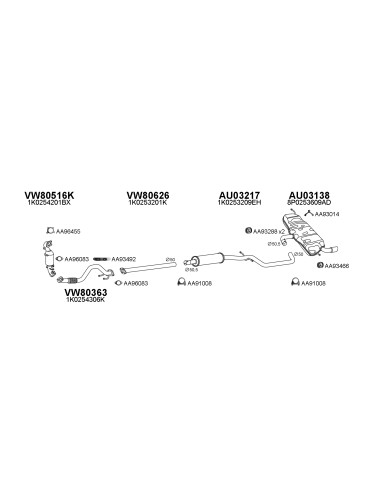 COMPATIBLE CON AUDI A3 ALTEA GOLF V 1.6 03...