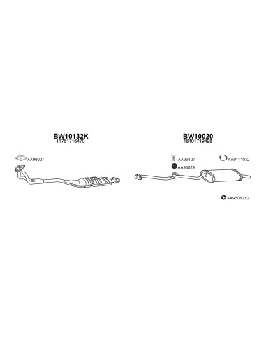 COMPATIBLE CON BMW E30 KAT 8890 SILENCIOSO TRASERO