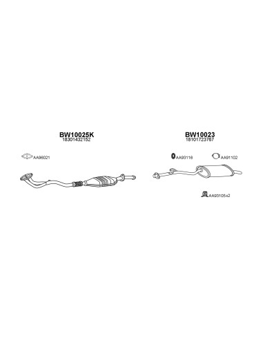 COMPATIBLE CON BMW 316i KAT E36 1 913 93 TUB...