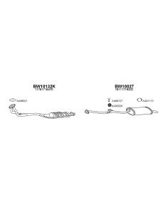 COMPATIBLE CON BMW E30 1.8I 8790 SILENCIOSO TRASERO