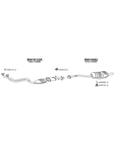 COMPATIBLE CON BMW 320I E36 1 912 98 SILENCIOSO TRASERO