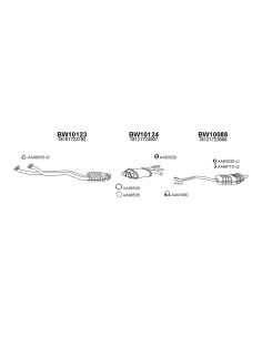 COMPATIBLE CON BMW 520 2.0i KAT 88 SILENCIOSO TRASERO