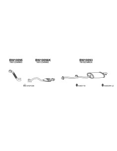 COMPATIBLE CON BMW 318 TDS 1.7 KAT 94 SILENCIOSO TRASERO