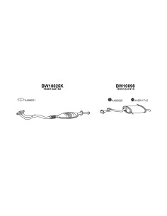 COMPATIBLE CON BMW 316i 1.6i E36 93 SILENCIOSO TRASERO