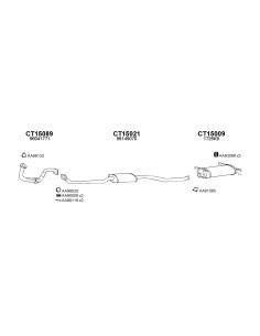 COMPATIBLE CON CITROEN ZX 1.4 1.6 SILENCIOSO TRASERO