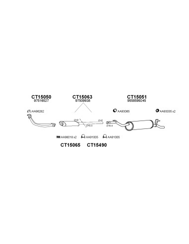 COMPATIBLE CON CITROEN VISA 14GT 17D 82...