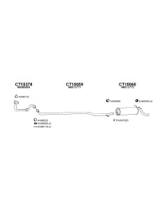 COMPATIBLE CON CITROEN C15 88 SILENCIOSO TRASERO