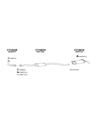 COMPATIBLE CON CITROEN AX GT 8792 SILENCIOSO FTR