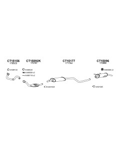 COMPATIBLE CON CITROEN ZX VAN SILENCIOSO TRASERO