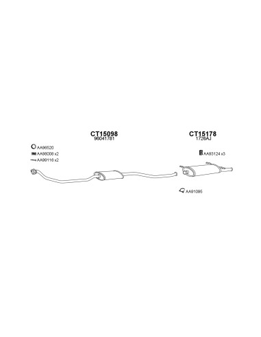 COMPATIBLE CON CITROEN ZX 1.8 9D 9899...
