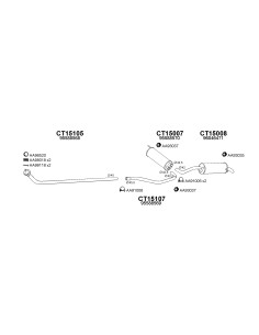 COMPATIBLE CON CITROEN BX 1.6 TUBO INTERNO