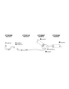 COMPATIBLE CON CITROEN BX BREAK 104 86 SILENCIOSO TRASERO