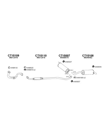 COMPATIBLE CON CITROEN BX BREAK 104 86...