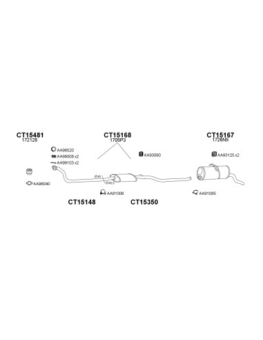 COMPATIBLE CON CITROEN BERLINGO D 1.8 1.9 7 96...