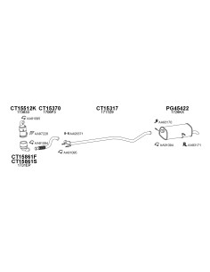 COMPATIBLE CON CITROEN C4 307 1.6 HDIC4 04 TUBO FRONTAL