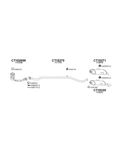 COMPATIBLE CON CITROEN SAXO 1.4i 9904 SILENCIOSO TRASERO