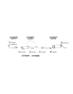 COMPATIBLE CON CITROEN C15 1.4 07 8606 88 SILENCIOSO TRASERO