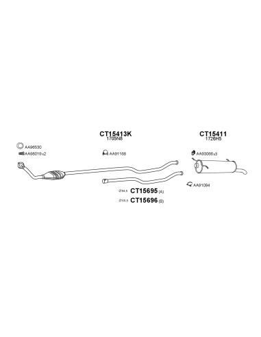COMPATIBLE CON CITROEN XANTIA 1.9SD 8V 9600 CAT