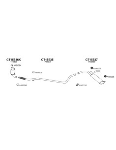 COMPATIBLE CON CITROEN C1 107 AYGO 1.4DHI 05 TUBO FRENTE