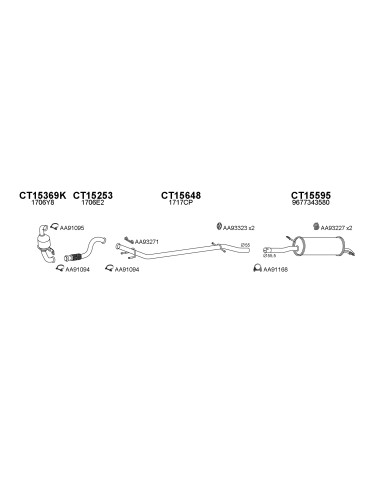 COMPATIBLE CON CITROEN C5 1.6 2.0 01 SILENCIOSO...