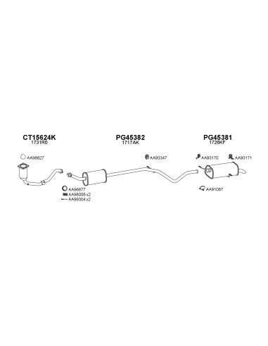 COMPATIBLE CON CITROEN C4 307 1.6I 16V 0108 CAT