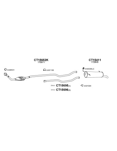 COMPATIBLE CON CITROEN XANTIA 1.8I 16V 9702 CAT