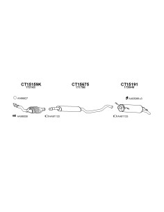 COMPATIBLE CON CITROEN XANTIA 2.0i 9501 SILENCIOSO FRONTAL