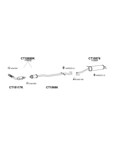 COMPATIBLE CON CITROEN C5 1.8 2.0 16V 0105 CAT
