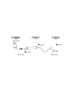 COMPATIBLE CON CITROEN NEMO BIPPER 1.4 08 SILENCIOSO TRASERO