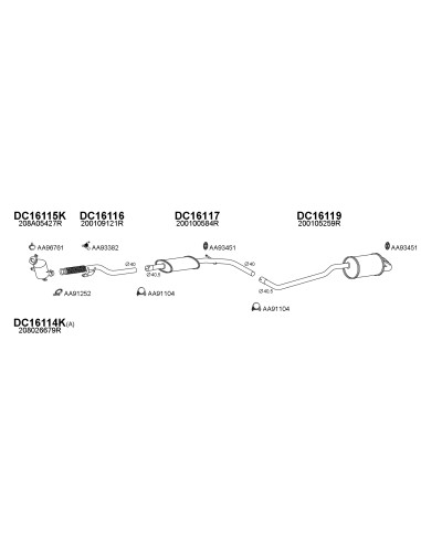 COMPATIBLE CON DACIA LOGAN SANDERO 1.0 12 1602...