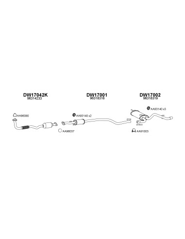 COMPATIBLE CON DAEWOO MATIZ 98 SILENCIOSO FRONTAL