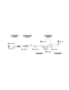 COMPATIBLE CON FIAT TIPO 1.4 6 KAT SILENCIOSO TRASERO