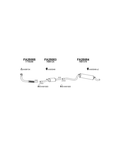 COMPATIBLE CON FIAT CINQUECENTO 92 TUBO COLECTOR