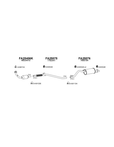 COMPATIBLE CON FIAT PANDA KAT 92 TUBO COLECTOR