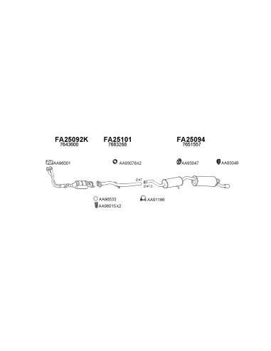 COMPATIBLE CON FIAT UNO 70 89 SILENCIOSO TRASERO